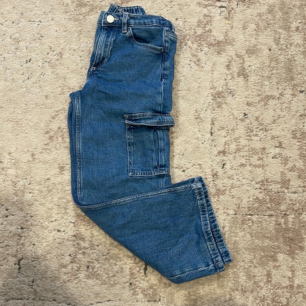 Wide leg denim jeans